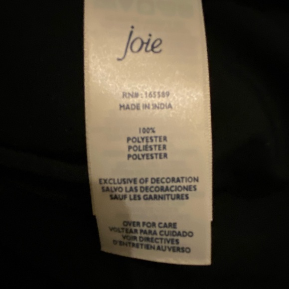 Limited Edition Joie caviar black chiffon sheer blouse evening wear. Size S - Picture 5 of 7